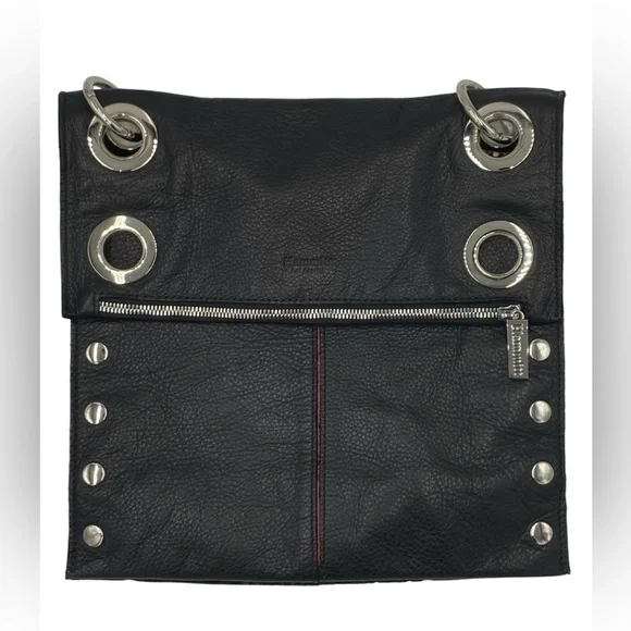 Hammitt Montana Large Reversible Black Leather Crossbody Bag RARE - Picture 4 of 10
